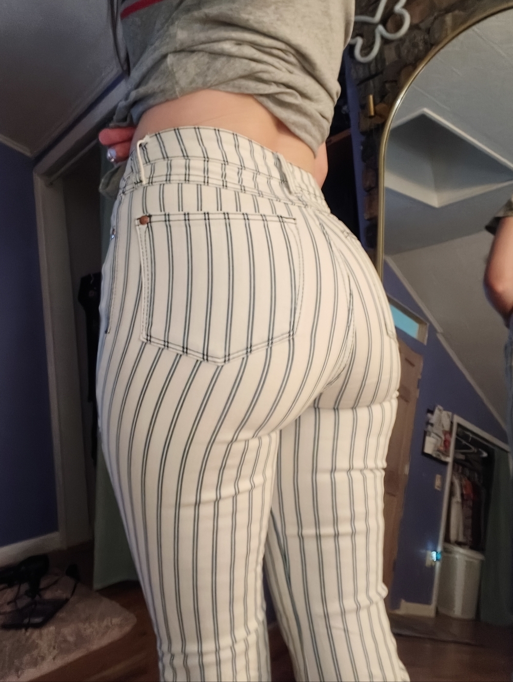 Striped Flare Pants